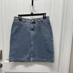Designer Vintage Womens Tommy Hilfiger Denim Skirt Logo Made in Mexico Y2K